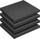 DECOHS 폴리우레탄 폼 시트 2팩 16x12x1.5인치 커팅 가능 보관 케이스 : Nobly
