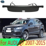 러기지 스크린 가림막 네트 매트 호환 트렁크 정리함 아우디 Q7 2007-2015 알루미늄 + 캔버스 리어 카고 커버 프라이버시 그늘 : 삐약상사