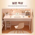 서랍책상 미니 철제 책상 화장대 컴퓨터 A. 80cm 웜화이트  화이트 프레임 : 윤뽈