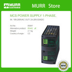 85087 MURR MCS전원 장치 입력 185-265VAC 출력 24-28V/20ADC 1 상 : 효한글로벌