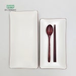 그린메라민 코드 라인 직사각접시 소(30.5x16) G9789 (브라운) : 키친원