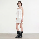 [룩캐스트]조이 코튼 레이스 슬리브리스 블라우스_화이트 / JOY COTTON LACE SLEEVELESS BLOUSE_WHITE : 룩캐스트 LOOKAST