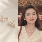 베자인터내셔널 | 봄여름 여성 귀걸이 세트 진주 골드 메탈 심플 데일리룩 결혼식룩 : 오르베자무역