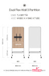 (YA) 듀얼플렉스 Wall 3 / TJ-0817TM / H1840 T650 (모니터거치대,보관함포함) : 선우사무용가구