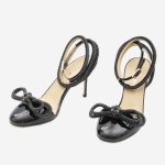 마하앤마하 더블 크리스탈 보우 클로즈드 토 슬링백 PF24 S0792 85 PAT BLK : 어도어럭스