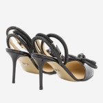 마하앤마하 더블 크리스탈 보우 클로즈드 토 슬링백 PF24 S0792 85 PAT BLK : 어도어럭스