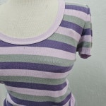 BENETTON 반팔 티 여 66 J6506 : 스카이빈티지