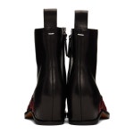 메종마르지엘라 블랙 & 레드 힐리스 웨스턴 플레임 부츠 S58WU0440 P7788 H0058 Black/Red : 어도어럭스