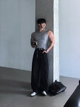 마인 솔트 워싱 벌룬 와이드 데님 팬츠 (2color) : 마렌티