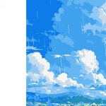 전원주택 풍경 숫자그림 캔버스 초록들판 파란하늘 소녀 꽃밭 페인팅 40x50 : 다이써잉