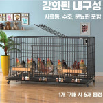 닭장케이지 조류 메추리 토끼장 만들기 철제 양계장 85x60x70+4종구성사진참조 : 완두콩3