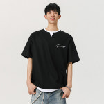 투카노 남녀공용 루즈핏 티셔츠 블랙, 2XL : POIZON공식온라인스토어