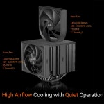 PCCOOLER RZ820 CPU 쿨러 ARGB 듀얼타워 8히트파이프 290W TDP RZ820 BK 1개 : 은유1