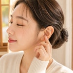 귀지압 스티커 이혈 패치 귀 지압 테이프 혈자리 돌기 귓바퀴 건강 보석 자극 테라피 : 추억장소