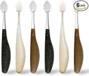 MC상사 RADIUS 칫솔 소스 치실 브러시 BPA 프리 ADA 승인 잇몸 건강 개선 부드러움 옥수수 전분 대마 돈 6개 팩 : McubeEpic