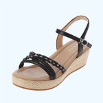 탠디 여성 여자 우먼스 웨지 샌들 슬리퍼 슬라이드 신발 J1594 블랙 5CM 5066858 : 디프런트세븐틴