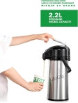 NUPANT 자동 충전 상업용 커피 브루어 22L/74 더프 메이커 머신 24시간 핫 카라페 스테인리스 스틸을 디스펜서 120V/1450W 위에 붓습니다... 