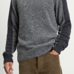 foret 포레 콘트라스트 크루넥 점퍼 Grey & Dark Grey Melange F9943-GDG END 세금 포함 : 피아앤아더즈