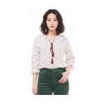 지센 여성 타슬 스트링 페전트 블라우스 LFBLJ407 WH : 빈센트샵03