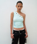 더바이닐하우스 EYELET ONE SHOULDER SLEEVELESS (W) MINT VH2GMFT581AMT : 버베나월드