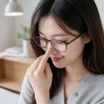 안경 코패드 부착형 실리콘 패드 흘러내림 방지 교체 부품 슬림 투명 10P : 수수월드랜드