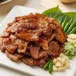 제주 흑돼지 비법양념 왕구이 온가족 돼지갈비 캠핑 간편식1kg : 천운상점