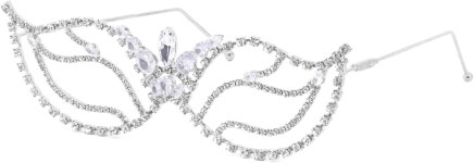 할로윈 코스프레 파티용 재미있는 안경 소품 안경테 Cat Eye Silver : 와우와우몰