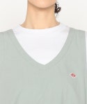 단톤 여성 브이넥 드레스 고밀도 면 반팔 원피스 DT-G0093 HIC 일본직구 : 동자픽
