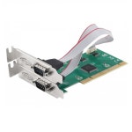 PC RS232 포트 2개 추가 PCI DB9 9핀 시리얼 통신 확장카드 : 브리노아