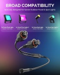 고비 야외 홍수등 및 스팟 라이트용 Y-스플리터 H7057 H7058 H7060 H7062 H7093 H7094 H7065 H7066용 방수 4핀 Y 커넥터 연장 코드(남성... 