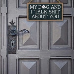 허니 듀 선물 내 개들과 나는 너에 대해 이야기를 해 목재 간판 75977 Dog and I : 블리츠허브006