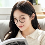 베타티타늄 동글이 안경테 가벼운 시력 도수테 사무용 공부용 데일리 안경 : 글로벌수수