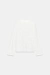 자라 라운드넥 텍스처 긴팔 티셔츠 1131/126/250 WHITE : 스페인샵