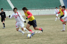 청소년 축구대표팀 김해서 소집훈련