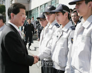 서울경찰청 기동본부 방문한 이달곤 행정안전부 장관