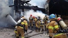 백운평창목재(4종) | 평창 제재소 화재 진화작업