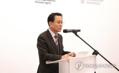 인사말 하는 한국무역협회 신승관 전무이사