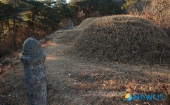 겨울날의 송강 정철 묘소
