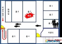 야생화노래주점 | 부산 노래주점 화재현장 내부 단면도