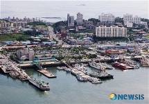 항공에서 바라본 대천항’
