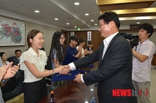 케이제이인재개발원주 | 원주시 '인재육성기금' 지원증서 수여