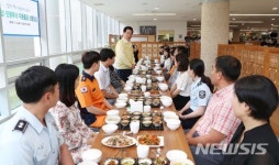 국양로지텍(주) 전남지사 구내식당 | 김영록 전남지사 직원들과 점심으로 소통