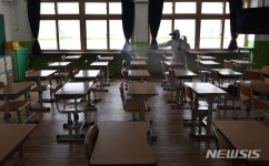 대구 동도중학교 코로나19 방역 작업