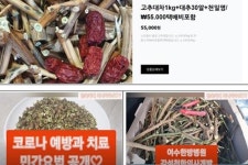 식용불가 고춧대가 코로나 예방?허위광고 한의사 적발
