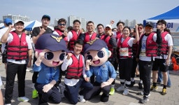 3·15 마라톤대회서 좋은데이 경남은행 창원해경 등 홍보