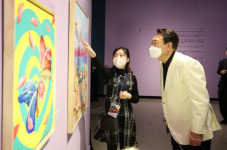 尹컴퓨터프라자 | 발달장애 예술인 특별전시 찾은 尹 "저는 여러분의 친구…오늘 행복하다"