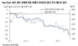 한마음중국투자컨설팅 | "中규제에 국내 주식시장 낙폭 확대…외인 매수 업종 대안"