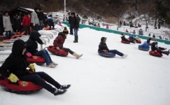 “눈썰매 타러 가자” 충남 아산 영인산자연휴양림 눈썰매장 24일 개장