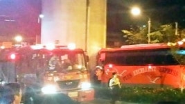 묵와고가체험관광 | 관광버스, 고가도로 기둥 충돌...1명 부상