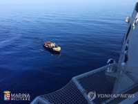 AT SEA MIGRATION REFUGEES RESCUED